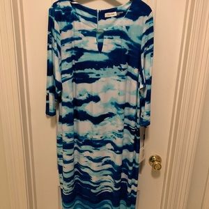 NWT Calvin Klein Tie Dye Polyester Sheath